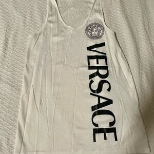 Versace White Sleeveless Tank Top